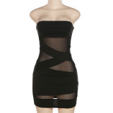 EVE Wrap Chest See Through Mini Dress GYME-K22D24371