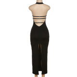EVE Sexy Backless Split Maxi Dress GYME-K22D15505