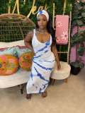 EVE Sleeveless Tie Dye Backless Maxi Dress XMCS-CASI2024228