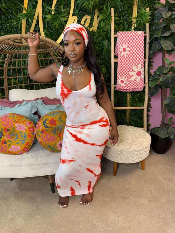 EVE Sleeveless Tie Dye Backless Maxi Dress XMCS-CASI2024228
