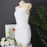 EVE Hollow Out Tie Up Backless Tops Two Piece Skirts Set GNZD-51690SBD
