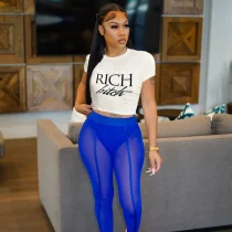 EVE Letter Print Short Sleeve T Shirt GNZD-9986THD