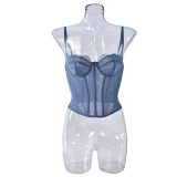 EVE Lace Hollow Out See Through Sling Tops GNZD-Q01059J