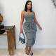 EVE Plus Size Solid Color Sleeveless Long Dress NY-3603