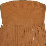 EVE Sexy Wrap Chest Solid Color Tassel Dres BY-7436