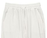 EVE Solid Color Long Sleeve Pleated Shirt Pants Suit SFY-775