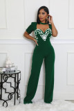 EVE Lines Patchwork Sport Fit Jumpsuit OSM-4485