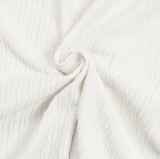 EVE Solid Color Long Sleeve Pleated Shirt Pants Suit SFY-775