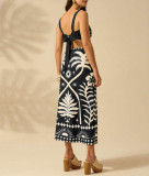 EVE Print Sling Vest And Long Skirts Two Piece Set SHD-9542