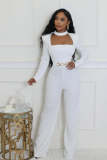 EVE Solid Color Long Sleeve Wide Leg Jumpsuit OSM-4933