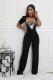 EVE Lines Patchwork Sport Fit Jumpsuit OSM-4485