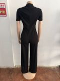 EVE Lines Patchwork Sport Fit Jumpsuit OSM-4485