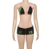 EVE Sexy Print Bikinis Swimsuit Two Piece Set XEF-K24S66362