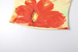 EVE Print Sling Tops Ang Long Skirts Two Piece Set XEF-K24S44108