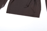 EVE Deep V Neck Tie Up Solid Color Mini Dress XEF-K24D61286