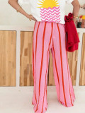 EVE Stripe Print Loose Casual Pants YWXS-K25L758
