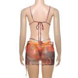 EVE Sexy Mesh Tie Up Bikinis Three Piece Swimsuit XEF-K25S67251