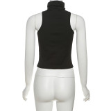EVE Solid Color High Collar Tops XEF-K25L68078