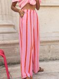 EVE Stripe Print Loose Casual Pants YWXS-K25L758