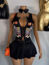 EVE Fashion Print Sleeveless T Shirts Vest GFCF-1386