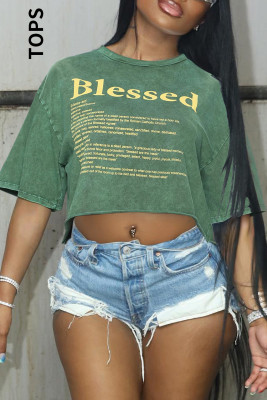 EVE Letter Print Short Sleeve T Shirts GXBQ-1150855