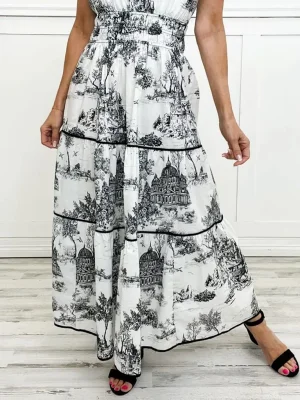 EVE Plus Size Print Short Sleeve Slim Maxi Dress GXBQ-802