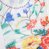 EVE Backless Tie Up Print Ruffles Maxi Dress CYA-901948