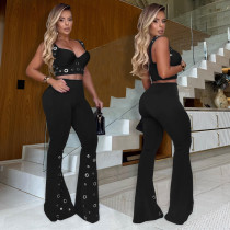 EVE Sexy Sleeveless Tank Tops Pants 2 Piece Set BY-7451