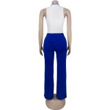 EVE Print Sleeveless Tops Pants 2 Piece Set  BY-7452