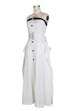 EVE Single-breasted Wrap Chest Belt Maxi Dress ZSD-0760