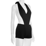 EVE Deep V Neck Backless Romper MXBF-J25RP209