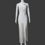 EVE Irregular Hollow Out Split Maxi Dress GNZD-51496DBD