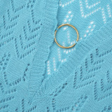 EVE Hollow Out V Neck Long Sleeve Romper MXBF-D25RP265