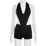 EVE Deep V Neck Backless Romper MXBF-J25RP209