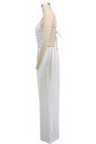 EVE Solid Color Backless Sling Jumpsuit XHXF-8726