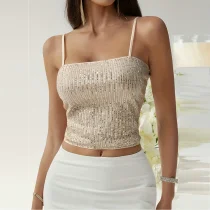 EVE Sequin Backless Sling Tops GNZD-060053TBZ