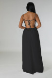 EVE Solid Color Backless Sling Jumpsuit XHXF-8726