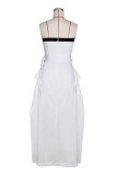 EVE Single-breasted Wrap Chest Belt Maxi Dress ZSD-0760