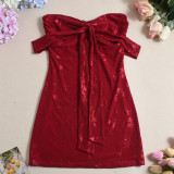 EVE Mesh Backless Tube Top Mini Dress GNZD-32480DBY