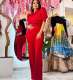 EVE Lace Patchwork Tie Up Wide Leg Jumpsuit OSM-4934