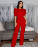 EVE Lace Patchwork Tie Up Wide Leg Jumpsuit OSM-4934