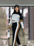 EVE Contrast Color Patchwork Sport Pants Suit SFY-776