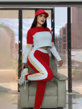 EVE Contrast Color Patchwork Sport Pants Suit SFY-776