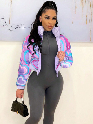 EVE Casual Loose-fitting Printed Cotton Coats SH-391264