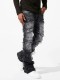 EVE Men's Zipper Washed Straight Jeans XCFF-83102
