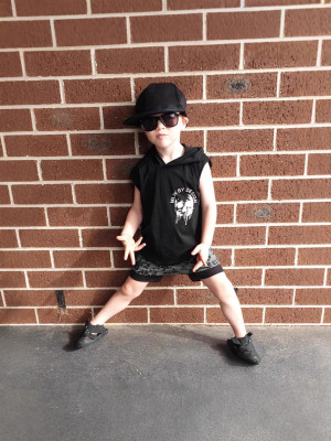 EVE Kids Boy Print Sleeve Two Piece Shorts Set GYMF-YM103