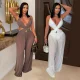 EVE V Neck Backless See Through Jumpsuit CYA-901980