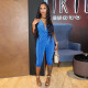 EVE Solid Color Tie Up Backless Jumpsuit MXBF-J25JP239