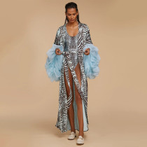 EVE Beach Print Sun Protection Cover-Up Jacket YF-10889