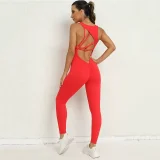 EVE Sleeveless Solid Color Sport Skinny Jumpsuit GQSA-42015